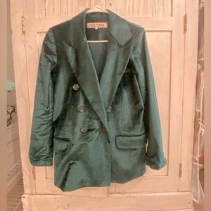 Free People Green Blazer Small